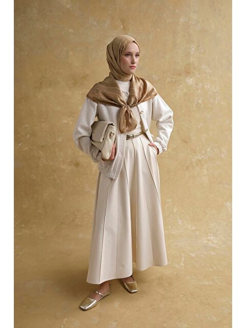 ARMİNE Sim Detaylı Bomber Ceket Beyaz