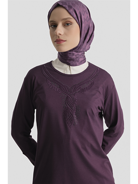 ARMİNE Penye 24Yd9021 Mürdüm