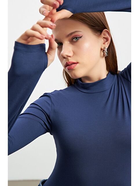 Bipantolon Kadın Lacivert Parmak Detay Body - S000511126-21164