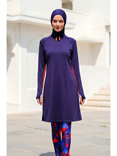 Marina Tesettür Mayo Tam Kapalı Lacivert 3’lü Set M2231 - S000029367-21164