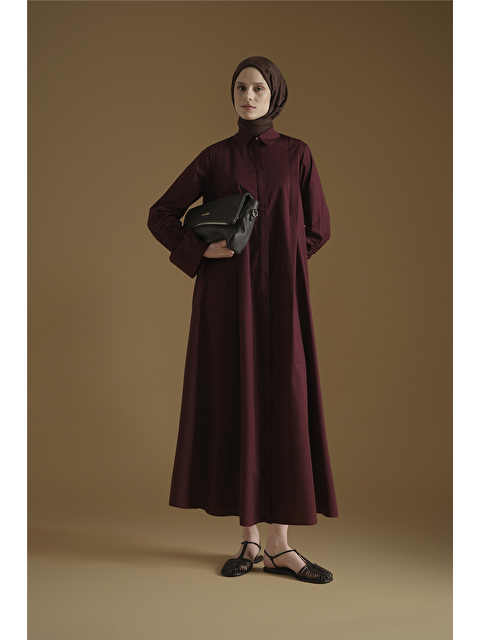 ARMİNE Oversize Tunik Elbise Mürdüm