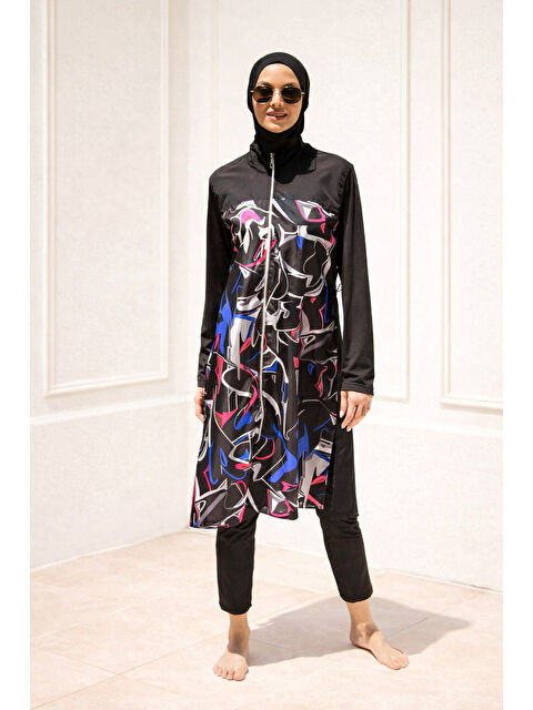 Marina Tesettür Mayo 3’lü Tam Kapalı Paraşüt Siyah M2266 - S000511819-19351