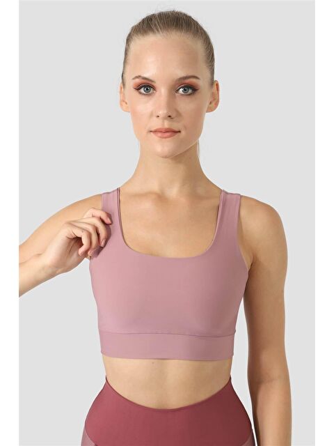 Superstacy Square Neck Gül Spor Büstiyer - S000227483-20028