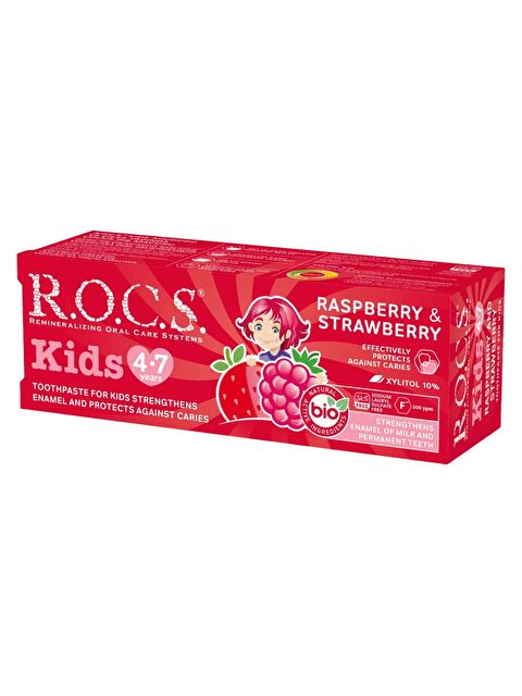 Rocs Kids 4-7 Yaş Ahududu ve Çilek Çocuk Diş Macunu 45gr - S000507908-10231