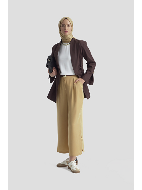 ARMİNE Lyocell Palazzo Pantolon Camel