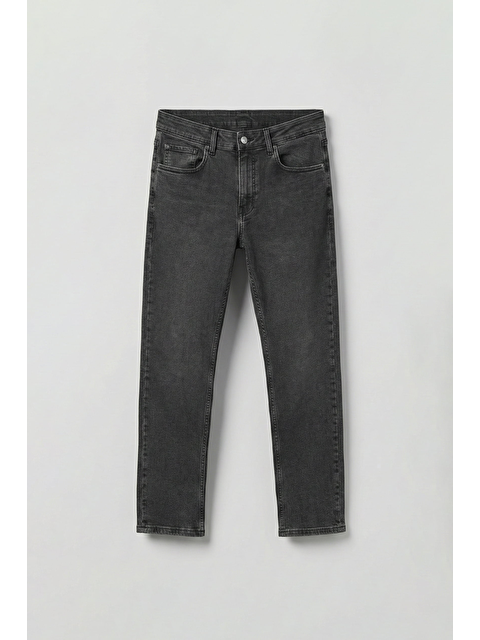 Abluka Online Erkek Regular Fit Basic Pamuklu Jean Pantolon Antrasit - S000515240-29666