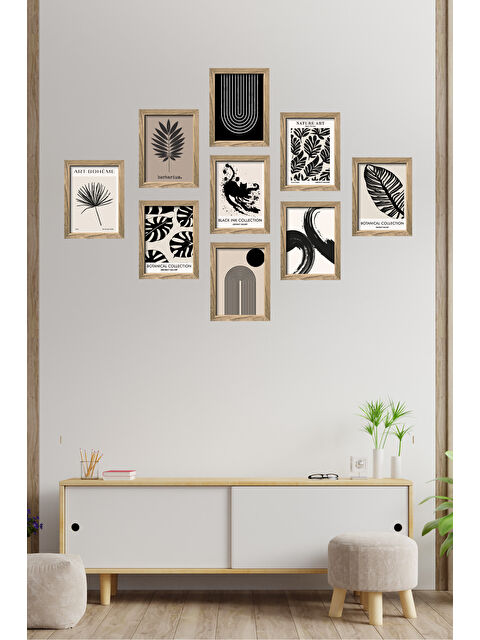 Artavessa 9 Parça Çerçeve Görünümlü Mdf Tablo Seti - 9ARTAVESSA2-3348