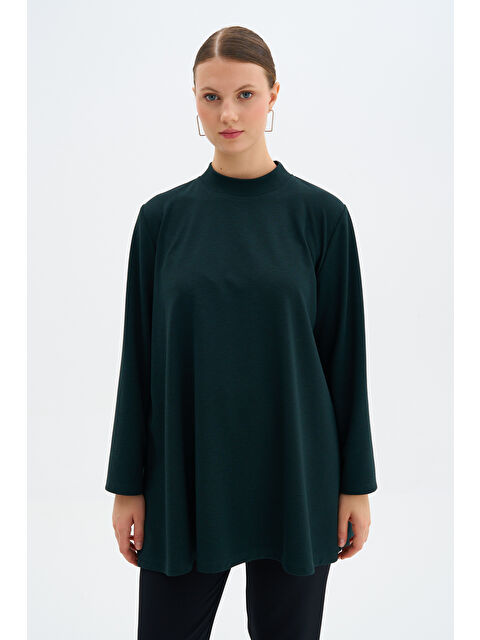 AKER Yeşil Bisiklet Yaka Bluz - S000503863-18194