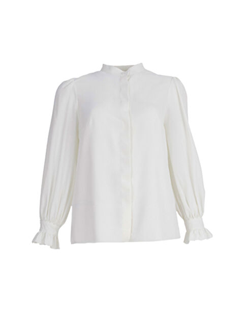 AKER Ekru Hakim Yaka Kolları Fırfırlı Bluz - S000503864-19965