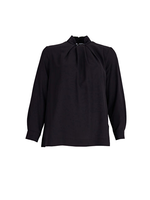 AKER Siyah İşleme Detaylı Bluz - S000503868-19351