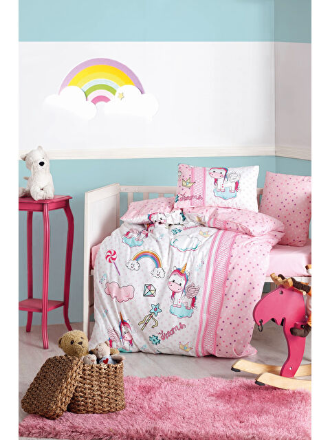 Varol Pamuk Box Bebek Nevresim Takimi Pembe - S000447995-23173