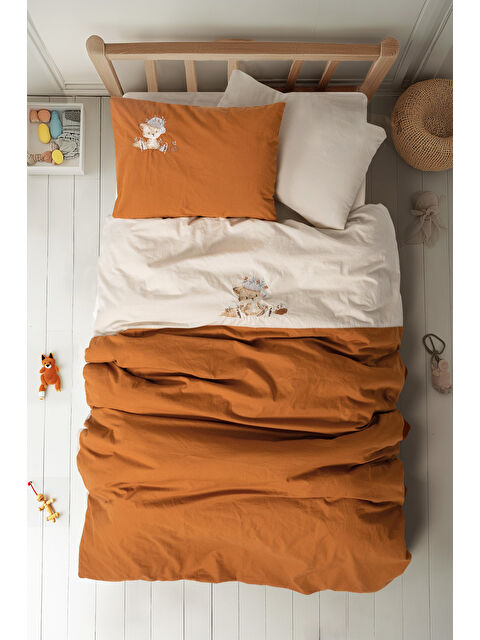 Varol Pamuk Box Nakişli Bebek Nevresim Takimi Clever Bej - S000448233-23173