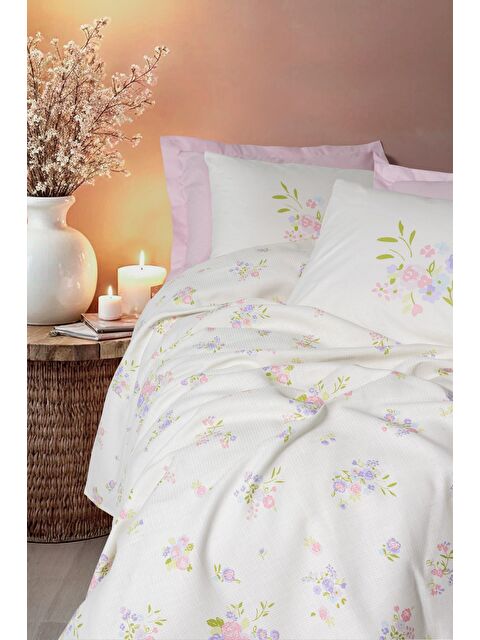 Varol Pamuk Box Estiva Tek Kişilik Pike Takımı Petal Pembe - S000447999-23173