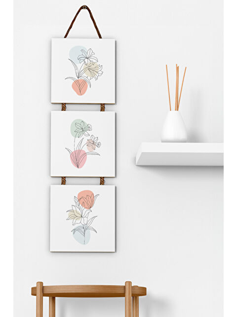 Artavessa 3'lü Halat Askılı Mdf Tablo Seti - ARTHALAT-6