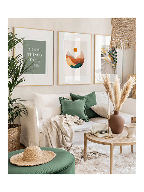 Artavessa 3 Parça Gerçek Ahşap Çerçeveli Tablo Seti - ARTCERCEVE1