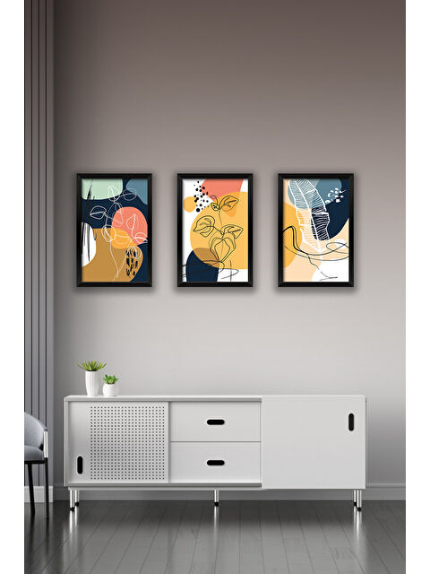 Artavessa 3 Parça Çerçeve Görünümlü Mdf Tablo Seti - 3ARTAVESSA7-3348