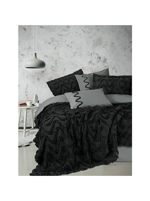 Varol Pamuk Box Limi Yatak Örtülü Nevresim Takımı Viggo Siyah - S000448015-23173