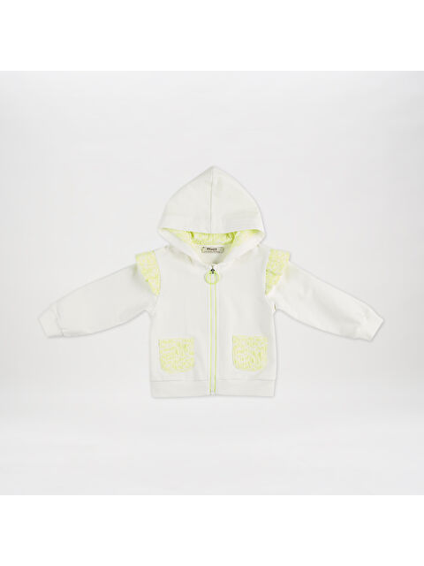 Panço Kız Çocuk Fırfır Detaylı Fermuarlı Sweatshirt - S000267727-19965