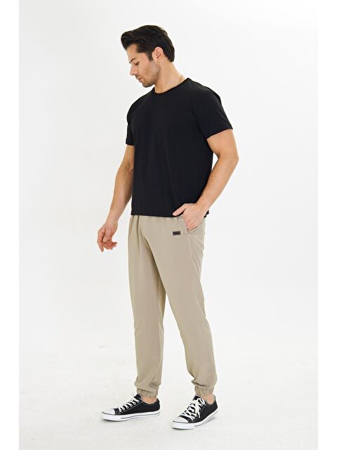 Marco Ferry Erkek Stretchfit Esnek Lastik Paçalı Eşofman Altı Bej 2663-B - S000522193-19928