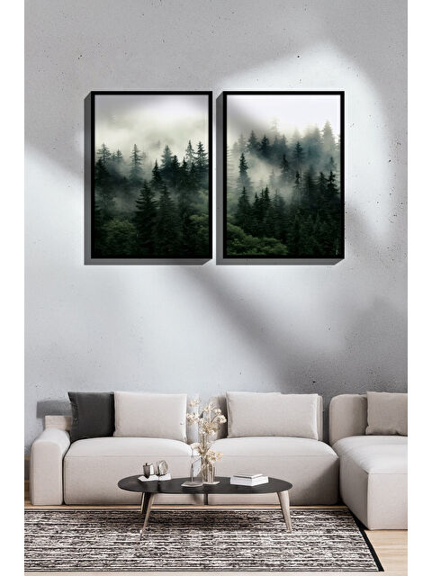 Artavessa 2 Parça Gerçek Siyah Renkli Çerçeveli Tablo Seti - Model 19 - ERSY2LIMODEL19-SIYAH