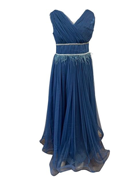 Myhanne Beli Taşlı Askılı Abiye 8128 - S000388682-17234