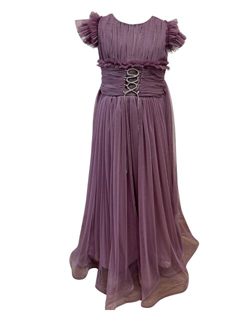 Myhanne Beli Taşlı Püsküllü Abiye 3005 - S000388683-20042