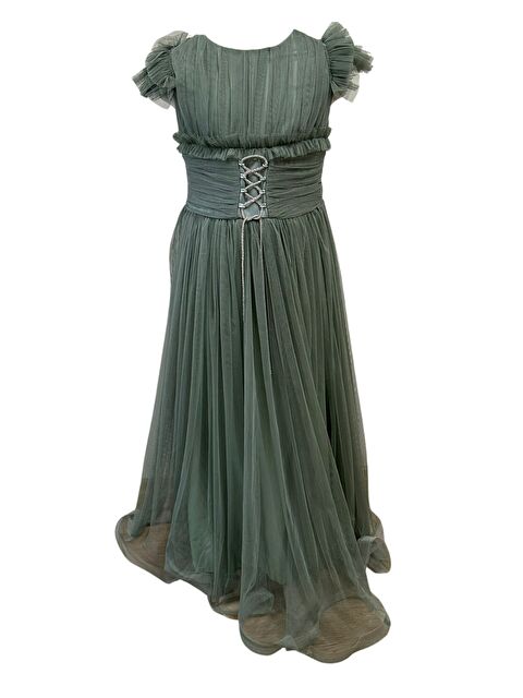 Myhanne Beli Taşlı Püsküllü Abiye 3005 - S000388683-18194