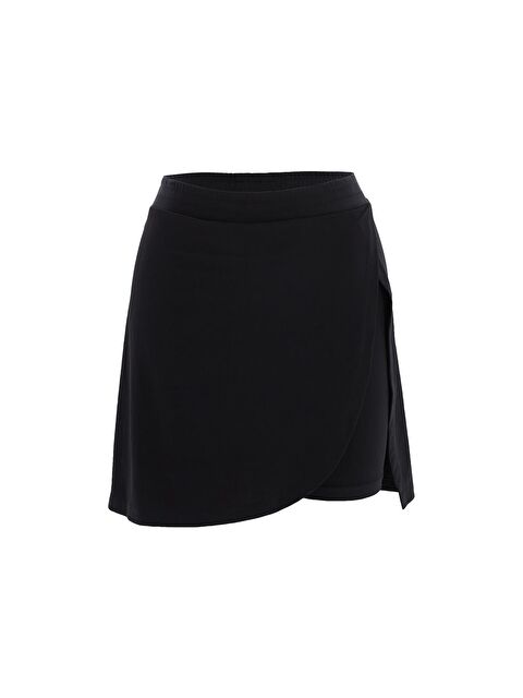 LAPİENO Havuz Deniz Şort Etek Pareolu Tek Parça Deniz 3631 Siyah