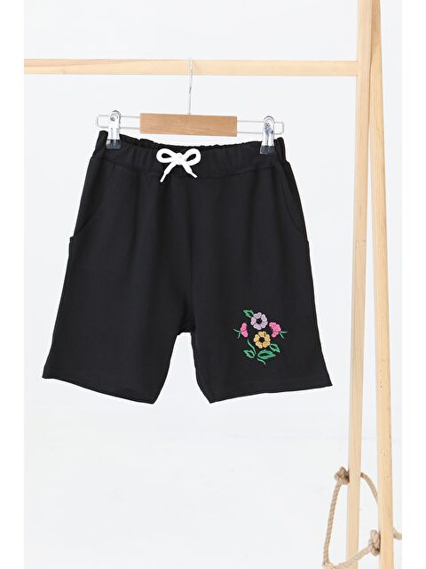 Tofisa Kız Çocuk Siyah Baskılı Şort - 27331 - S000425978-19351