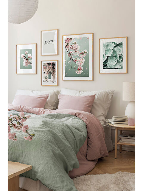 Artavessa 5 Parça Ahşap Çerçeve Görünümlü Mdf Tablo Seti - ARTAVESSAYSLMSTKO23