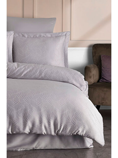 Varol (Family Size) Liyosel Jakar Nevresim Takımı - Lienzo Taş - S000448049-23173