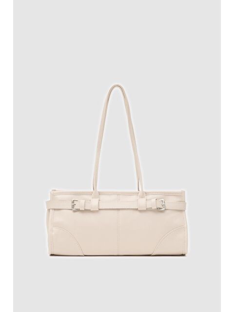 Shulebags Enyola Vintage Baget Çanta Krem - S000423552-19966