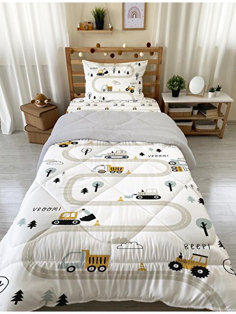 Evmila Tek Kişilik 160x220 cm Welsoft Çift Taraflı Silikon Yorgan Ve Uyku Seti - S000112445-23173