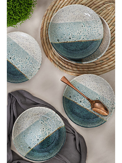 Keramika Colored Yemek Tabağı 18 Cm 6 Adet - S000274151-23173