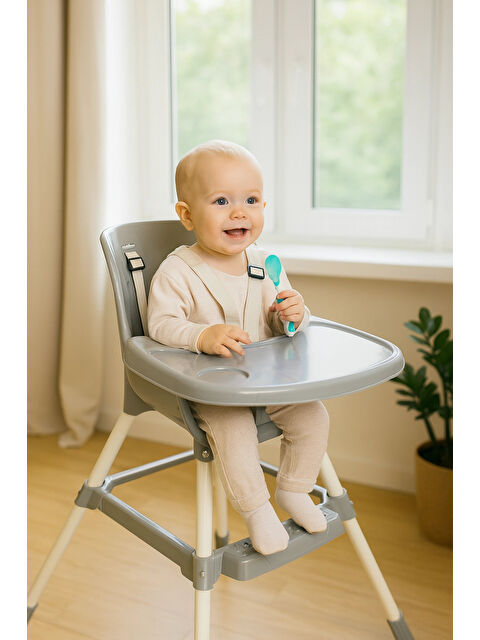 Babyjem Tripper Brunch Pratik Mama Sandalyesi Soft Gri - S000495186-17308