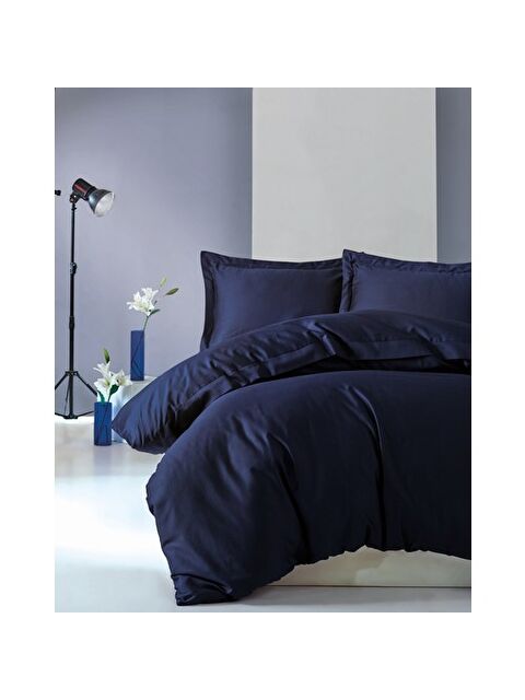 Varol Pamuk Box Elegant Saten Tek Kişilik Nevresim Takımı Lacivert - S000448059-23173