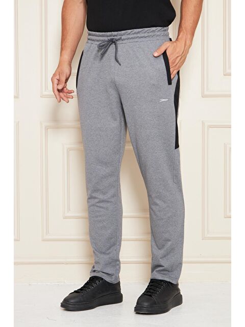 TRENDHILL Erkek Düz Paça Şeritli Rahat Kesim Eşofman Altı Füme 6504-F - S000522195-33408