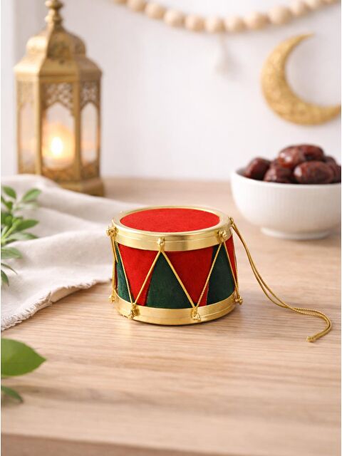 Parti Adresi Ramazan Temalı Mini Davul Süs – Dekoratif Masa & Duvar Süsü 7 cm - S000506191-23173
