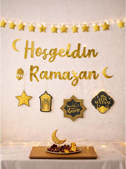 Parti Adresi Hoşgeldin Ramazan Duvar Süsleri Led Işıklı Süsleme Seti - S000506193-23173