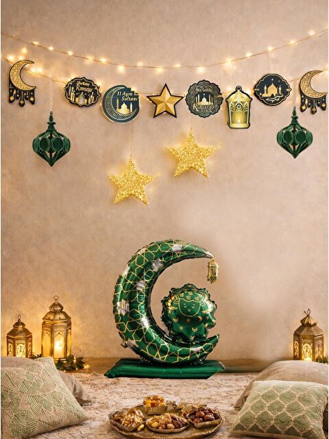 Parti Adresi Ramazan Özel Dekorasyon Seti | Yeşil & Altın Konsept - S000506196-23173