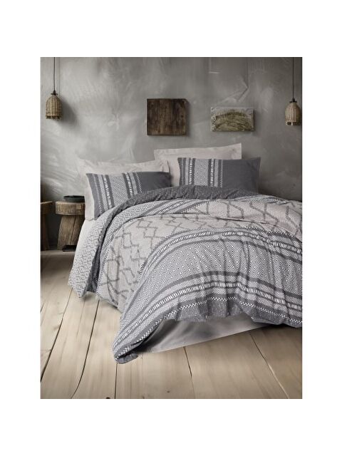 Varol Pamuk Box Toprak Çift Kişilik Nevresim Takimi Tonnia Vizon - S000448070-23173