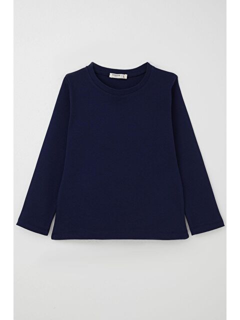 Breeze Erkek Çocuk Uzun Kollu Tişört Basic Lacivert (4-8 Yaş) - S000502002-21164