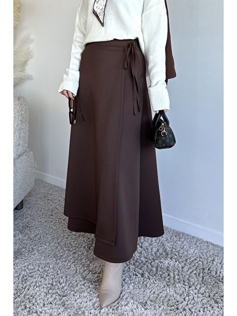 Julude Bel Bağlama Detaylı Kiloş Scuba Tesettür Etek - S000491564-19413