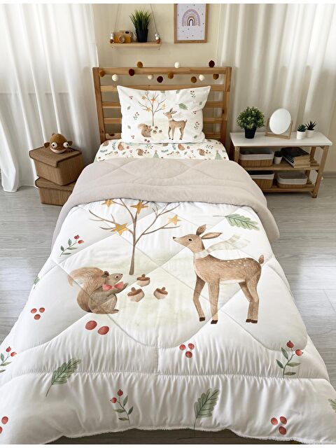 Evmila Tek Kişilik 160x220 cm Welsoft Çift Taraflı Silikon Yorgan Ve Uyku Seti - S000112450-23173