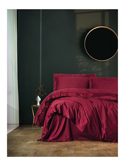 Varol Pamuk Box Elegant Saten Tek Kişilik Nevresim Takımı Bordo - S000448082-23173