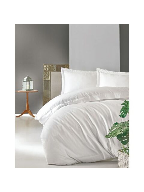 Varol Pamuk Box Elegant Saten Tek Kişilik Nevresim Takımı Beyaz - S000448083-23173