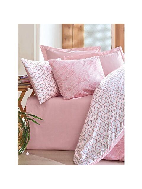 Varol Pamuk Box Minimal Çift Kişilik Nevresim Takimi Best Pembe - S000448086-23173