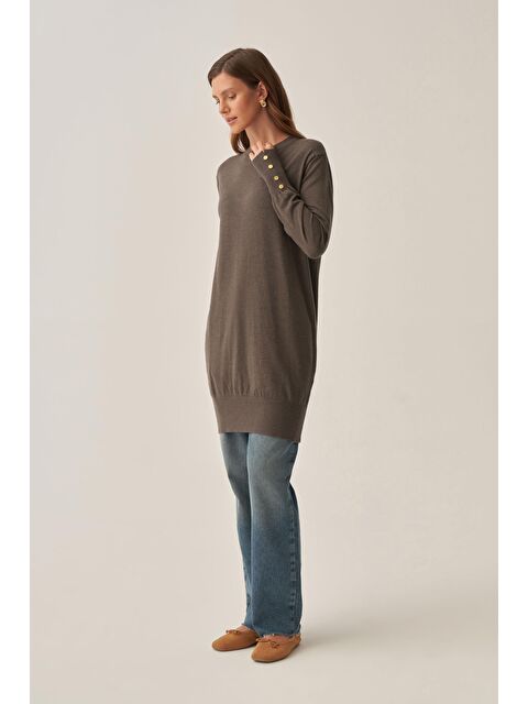 ALLDAY Antrasit-Bilekte Dügme Detaylı Kazak - S000500708-29666