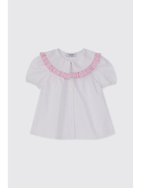 Panço Kız Bebek Geniş Yakalı Beyaz Gömlek - S000514591-20063