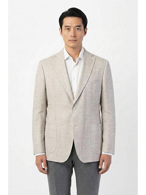 Sabri Özel Erkek Regular Fit Pamuklu Mono Yaka Torba Cep Casual Ceket - S000525165-19928